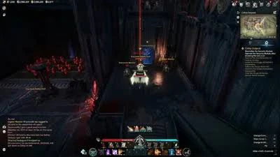 AION 2 dungeon combat with ability effects and mini-map